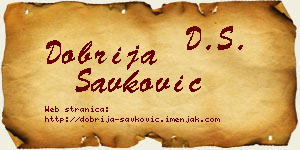 Dobrija Savković vizit kartica